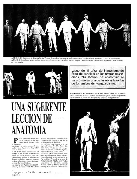Una Sugerente Lección de Anatomía.  [artículo]