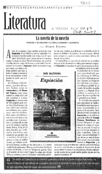 La novela de la novela  [artículo] Alvaro Bisama.