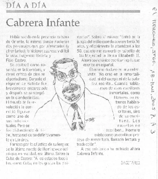 Cabrera Infante  [artículo] Sagitario