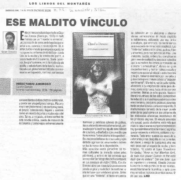 ese maldito vínculo  [artículo] Vicente Montañés