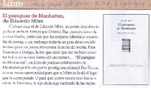 El Paraguas de Manhattan  [artículo]