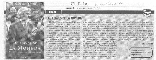 Las llaves de La Moneda  [artículo] Erick Bellido.