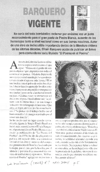 Barquero vigente  [artículo]