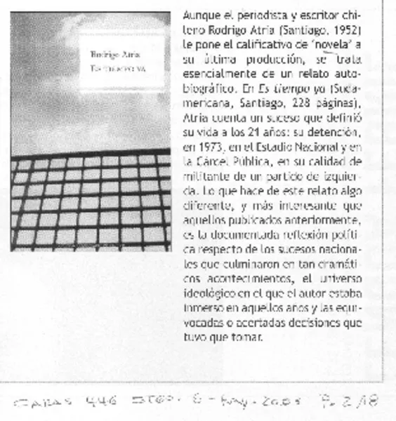 Es tiempo ya  [artículo]