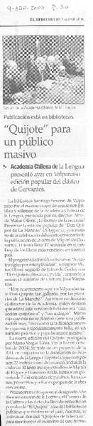 "Quijote" para un público masivo  [artículo]