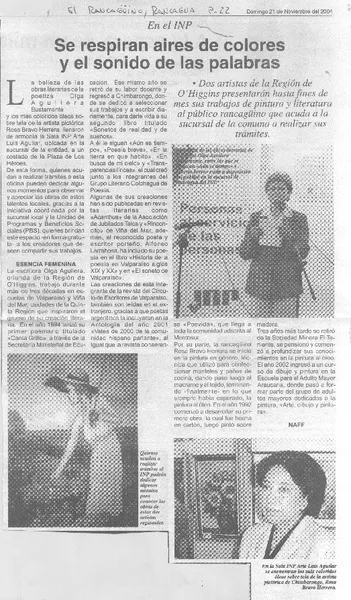 Se respiran aires de colores y el sonido de las palabras  [artículo] Naff