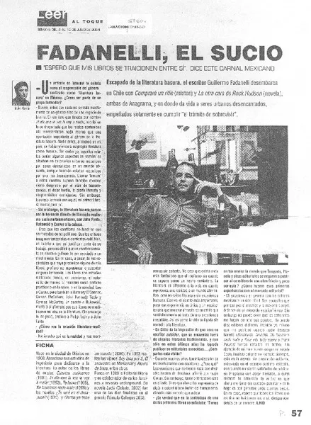 Fadanelli, el sucio (entrevistas) [artículo] Javier García