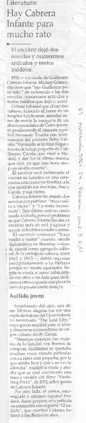 Hay Cabrera Infante para mucho rato  [artículo].
