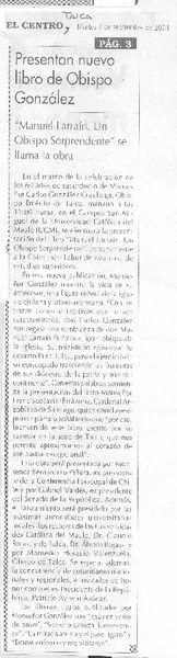 Presentan nuevo libro de Obispo González  [artículo]