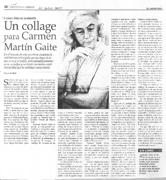Un collage para Carmen Martín Gaite  [artículo] Carla Guelfenbein