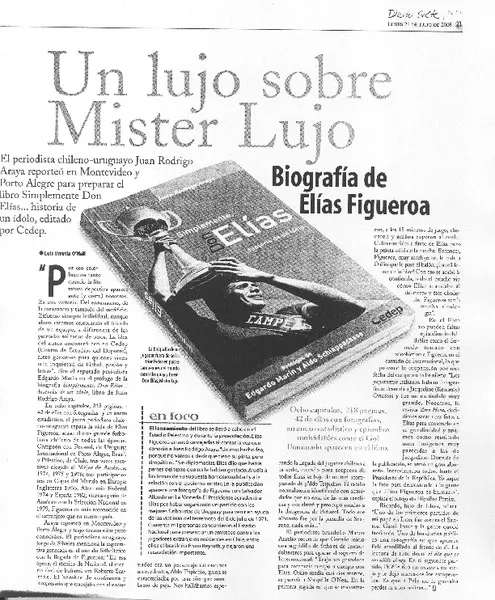 Un lujo sobre Mister Lujo  [artículo] Luis Urrutia O'Nell.