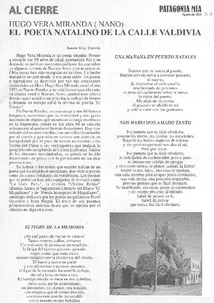 El poeta natalino de la calle Valdivia  [artículo] Ramón Díaz Eterovic