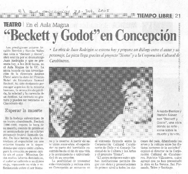 "Beckett y Godot" en Concepción  [artículo]