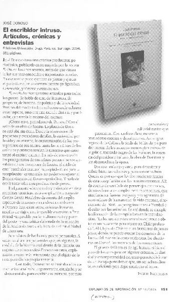 El escribidor intruso  [artículo] Ingrid Bachmann