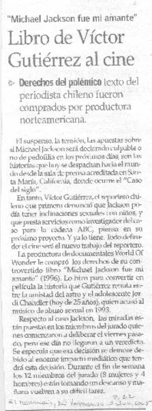 Libro de Víctor Gutiérrez al cine.  [artículo]