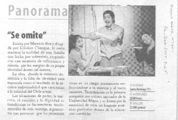 "Se omite".  [artículo]