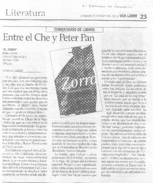 Entre el Che y Peter Pan.  [artículo]