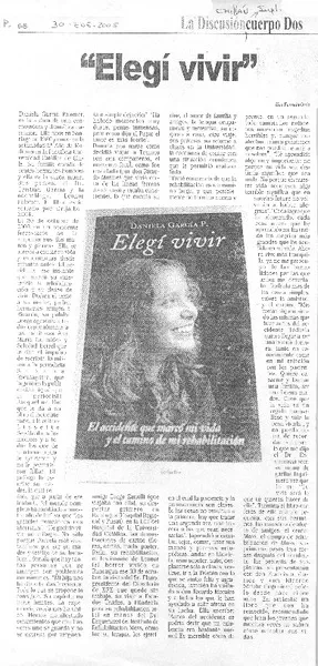 "Elegí vivir"  [artículo]