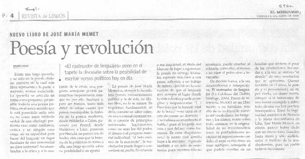 Poesía y revolución.  [artículo] Bruno Cuneo