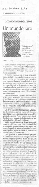 Un Mundo raro  [artículo] Ximena Ceardi