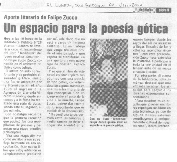 Un Espacio para la poesía gótica.  [artículo]