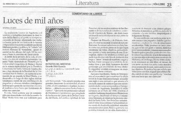 Luces de mil años  [artículo]Ximena Ceardi.