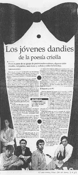 Los jóvenes dandies de la poesía chilena  [artículo] Maureen Lennon Zaninovic.