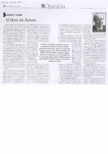 El Libro de Aylwin  [artículo]Sergio Muñoz Riveros.