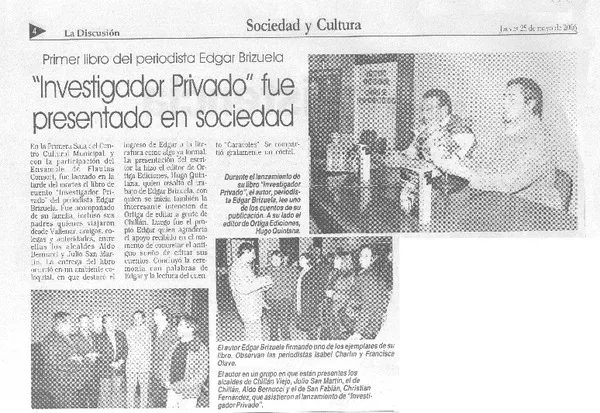 "Investigador privado" fue presentado en sociedad  [artículo]