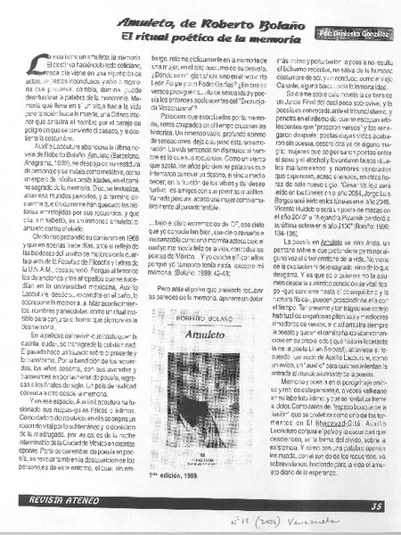 Amuleto  [artículo] Daniuska González González.