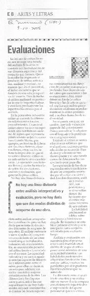 Evaluaciones  [artículo] Carla Cordua.
