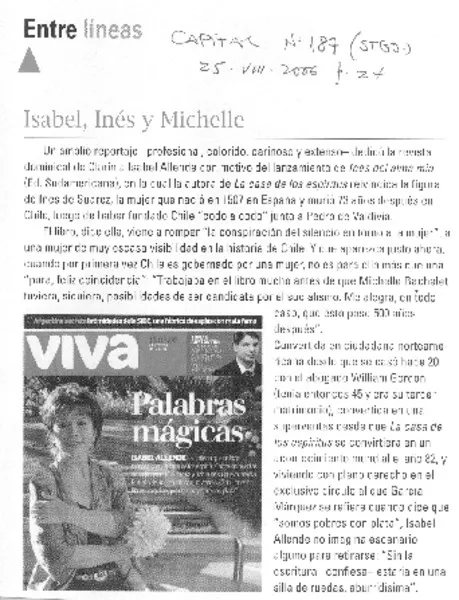 Isabel, Inés y Michelle  [artículo].