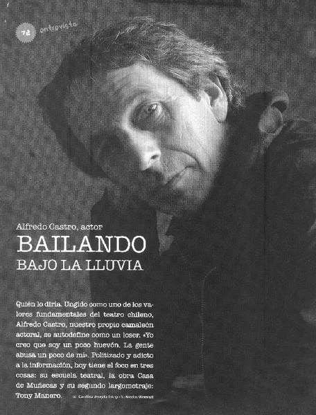 Bailando bajo la lluvia [entrevista] [artículo] Carolina Urrejola.