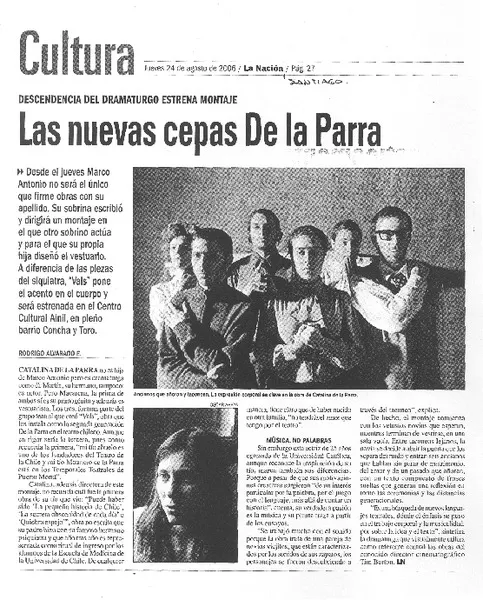 Las nuevas cepas De la Parra  [artículo] Rodrigo Alvarado E.