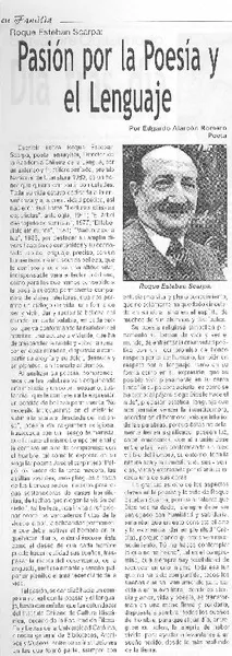 Pasión por la poesía y el lenguaje  [artículo] Edgardo Alarcón Romero.