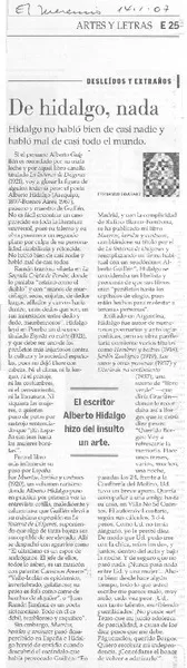 De Hidalgo, nada  [artículo] Fernando Iwasaki.