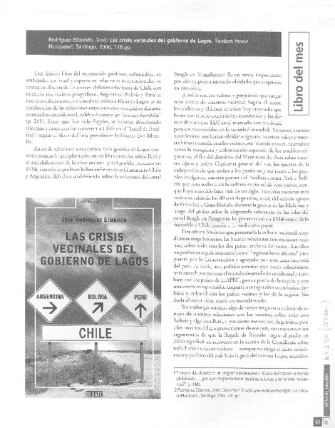 Las crisis vecinales del gobierno de Lagos  [artículo]Gonzalo Arroyo.