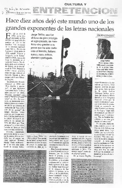 Hace diez años dejó este mundo uno de los grandes exponentes de las letras nacionales  [artículo].