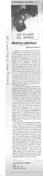 Misterios eléctricos  [artículo] Artemio Echegoyen.