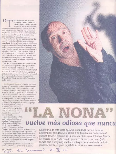 "La Nona" vuelve más odiosa que nunca  [artículo] Bárbara Muñoz S.