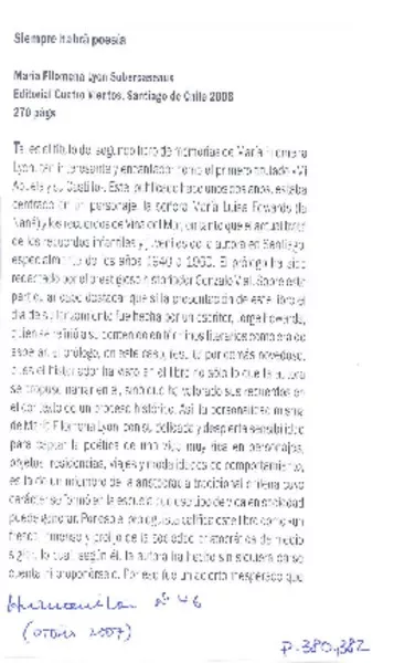 Siempre habrá poesía  [artículo] Gastón Soublette.