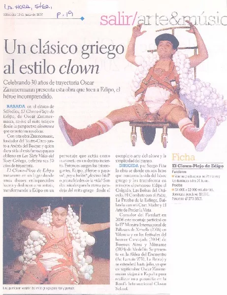 Un Clasico griego al estilo clown  [artículo].