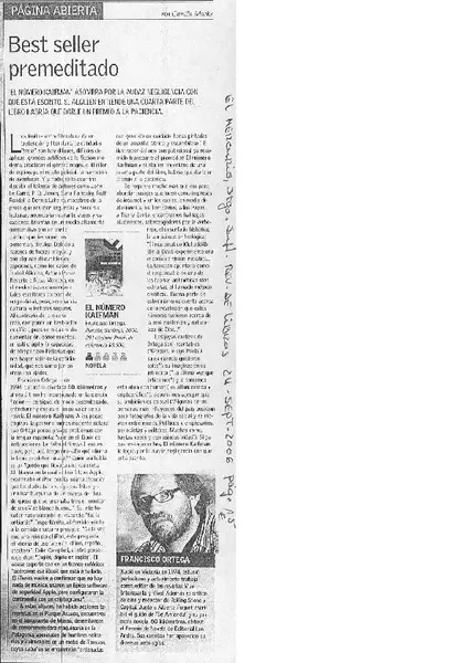 Best seller premeditado  [artículo] Camilo Marks.