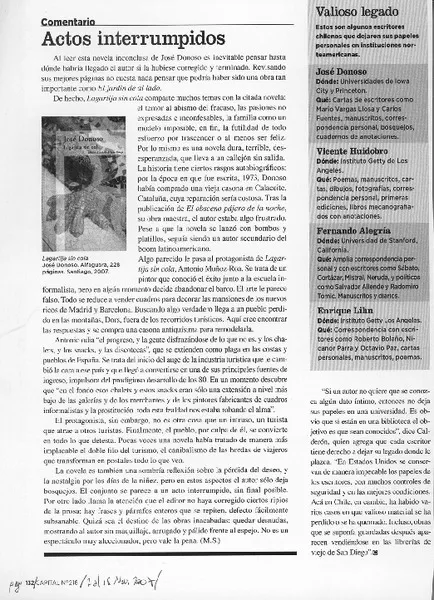 Actos interrumpidos  [artículo] M. S.
