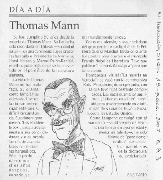 Thomas Mann  [artículo] Sagitario.