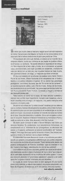 Magia y realidad  [artículo] Luis Alberto Mansilla