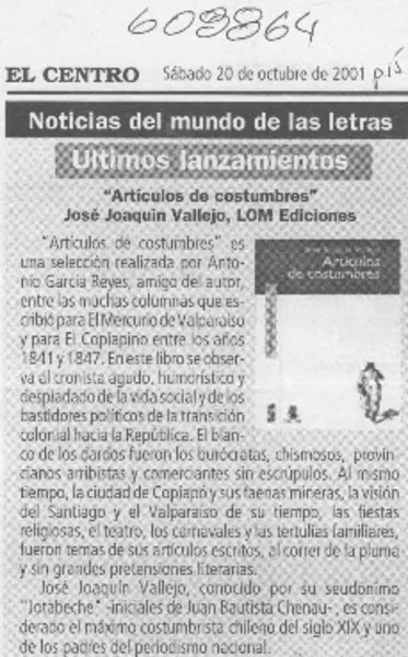 "Artículos de costumbres"  [artículo]