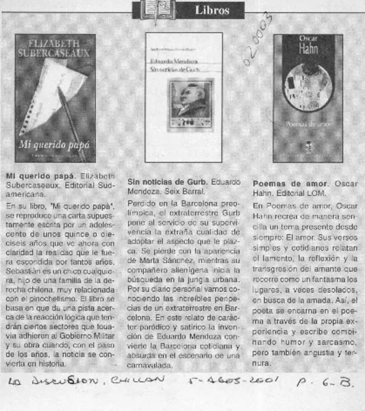 Libros  [artículo]
