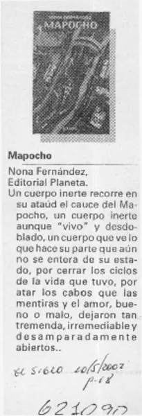 Mapocho  [artículo].