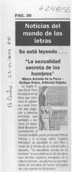 "La sexualidad secreta de los hombres"  [artículo]